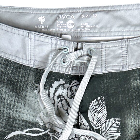 RVCA Men's Oblow Fixed Waist Boardshorts Artist Network Program, Size 32 - Picture 3 of 12